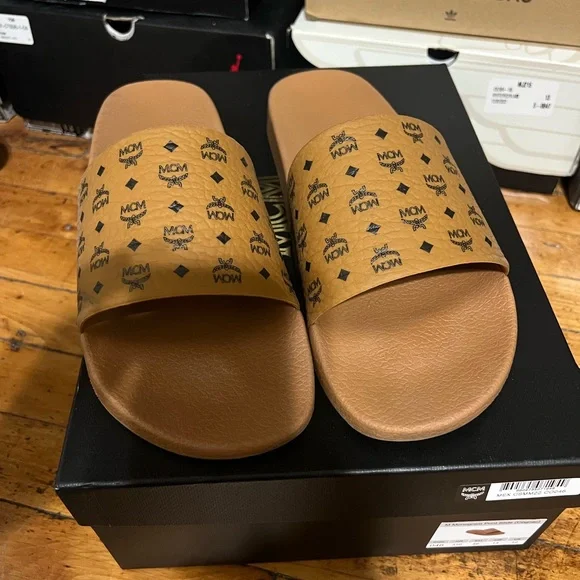 MCM Monogram Slides Size 13 MCM Monogram Rubber Pool Slide. Size 13/46 | eBay main image 4